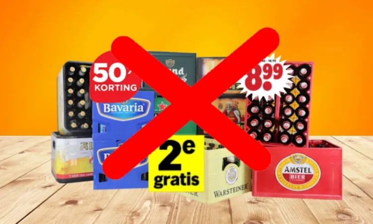 Kratten bier in piramidevorm